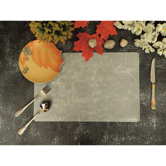 light grey  anti slip table mat with plate