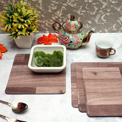 brown trivet square table small mat