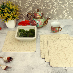 cream trivet square table small mat