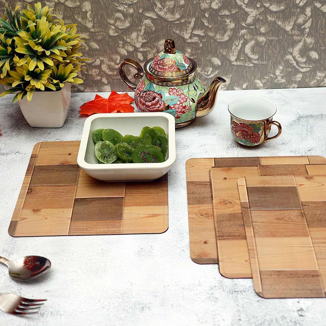 geometric trivet square table small mat