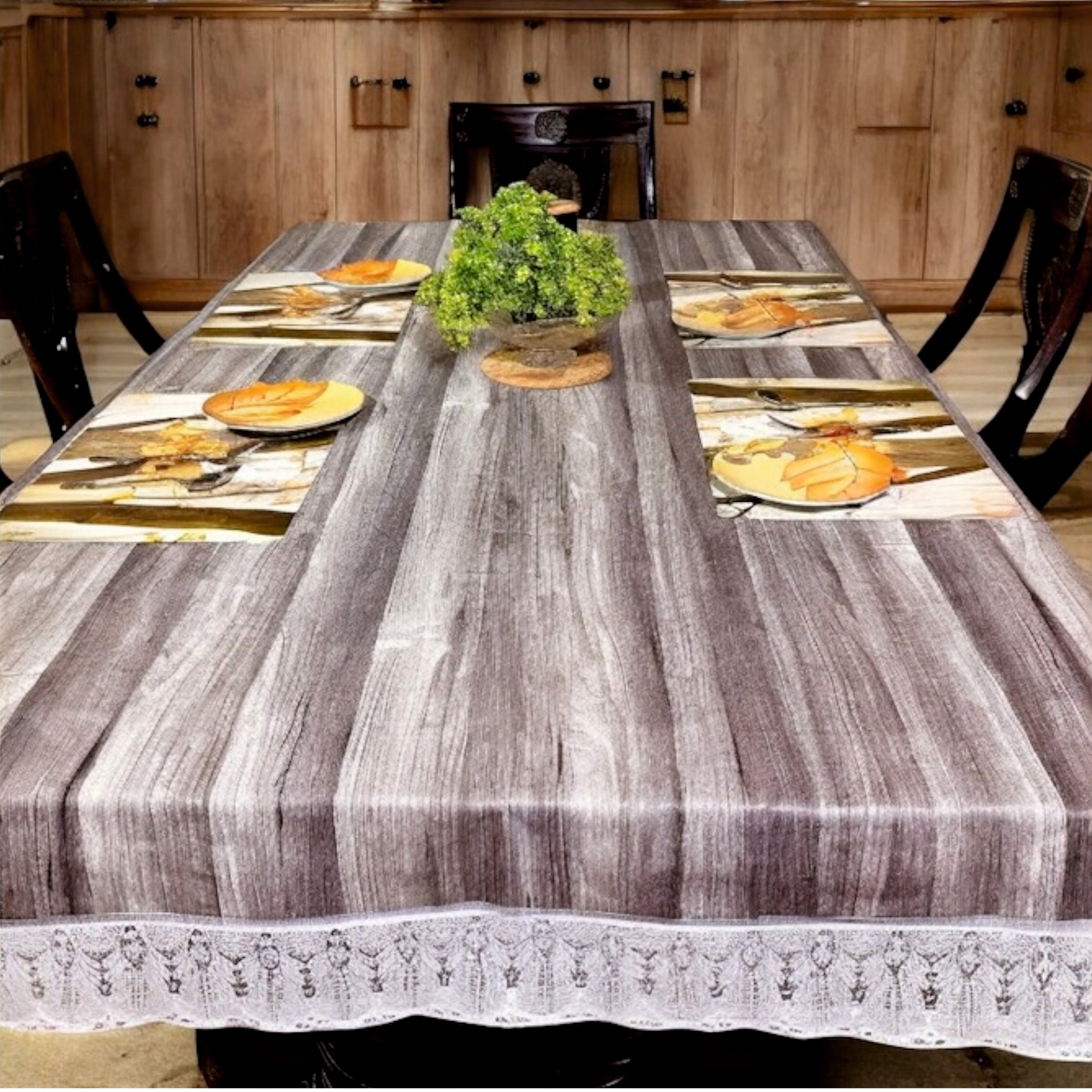Wooden Texture Milano Table Cover